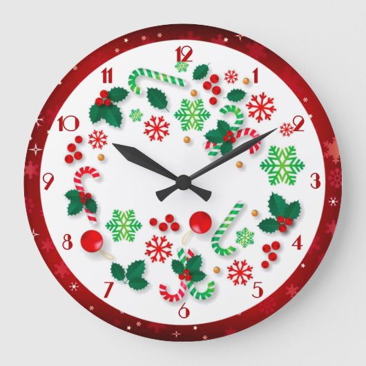 Grande Horloge Ronde Border Simply Christmas (Recto)