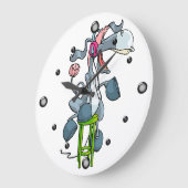 Grande Horloge Ronde Boucle murale de musique Donkey (Angle)