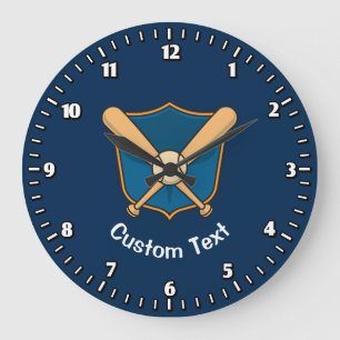 Grande Horloge Ronde Bouclier de baseball