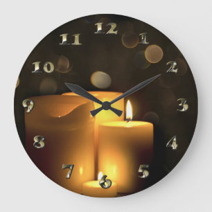Grande Horloge Ronde Bougies votives décoratives