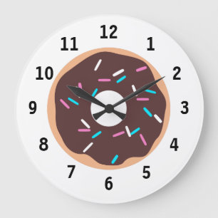 Grande Horloge Ronde Bouillie de chocolat avec arroses