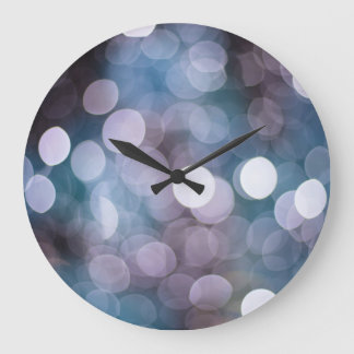 Grande Horloge Ronde Boukeh gris bleu, arrière - plan abstrait.