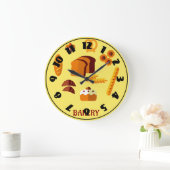 Grande Horloge Ronde Boulangerie Pâtisseries et sucreries à thème (Maison)