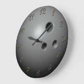 Grande Horloge Ronde Boule de bowling (Angle)