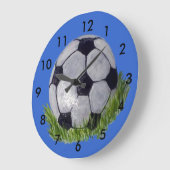 Grande Horloge Ronde Boule de football (Angle)