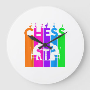 Grande Horloge Ronde Boule D'Échecs Hobby Et Sport Idée Cadeau