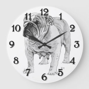 Grande Horloge Ronde Bouledogue