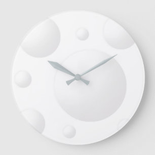 Grande Horloge Ronde Boules blanches uniques et modernes