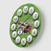 Grande Horloge Ronde Boules de golf sur la Route 66 (Angle)