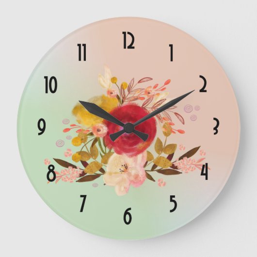 Grande Horloge Ronde Bouquet de Cute (Recto)