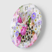 Grande Horloge Ronde Bouquet de Pretty Spring (Angle)