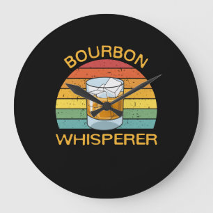 Grande Horloge Ronde Bourbon Whisperer Whiskey Bourbon Boire Cadeau