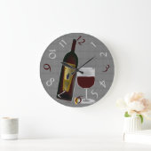 Grande Horloge Ronde Bouteille de vin (Maison)