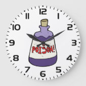 Grande Horloge Ronde Bouteille Violette De Poison (Recto)