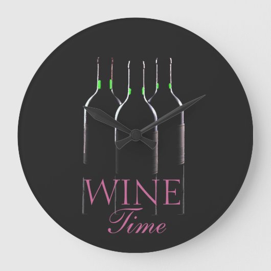Grande Horloge Ronde Bouteilles de vin - Temps du vin (Recto)