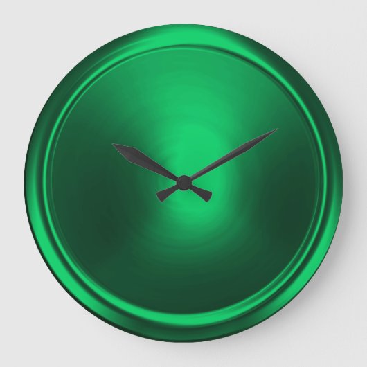 Grande Horloge Ronde Bouton vert émeraude (Recto)