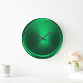 Grande Horloge Ronde Bouton vert émeraude (Maison)