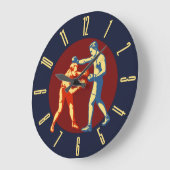 Grande Horloge Ronde Boxe pour hommes rétro (Angle)