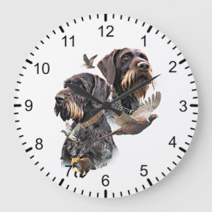 Grande Horloge Ronde Braque allemand à poil dur