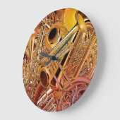 Grande Horloge Ronde Brass Wall Clock (Angle)