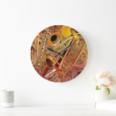 Grande Horloge Ronde Brass Wall Clock (Maison)