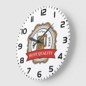 Grande Horloge Ronde Brasserie de qualité supérieure (Angle)