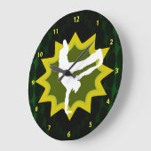 Grande Horloge Ronde Break Dancer sur Cool Retro Arrière - plan (Angle)
