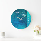Grande Horloge Ronde Breathe dans Breathe out Acrylic Wall Clock (Maison)