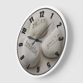 Grande Horloge Ronde Breathe Relax Smile Customized Photo Clock (Angle)