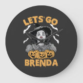 Grande Horloge Ronde Brenda Éffrayant Halloween Kamala Harris (Recto)