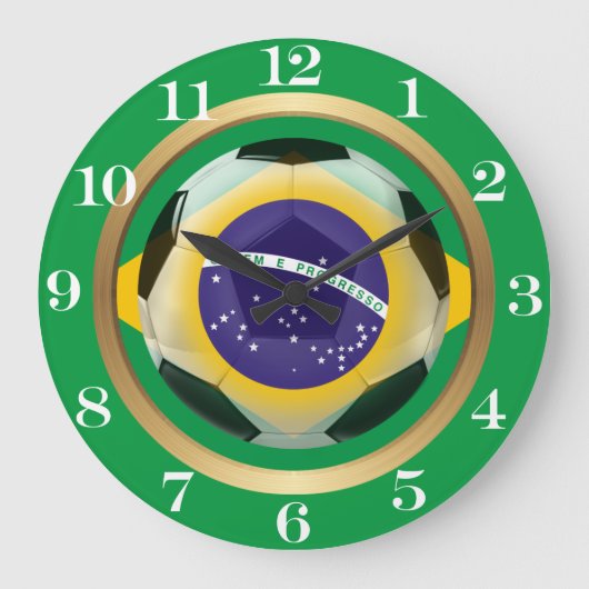 Grande Horloge Ronde Brésil / Brasil Soccer Ball (Recto)