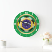 Grande Horloge Ronde Brésil / Brasil Soccer Ball (Maison)