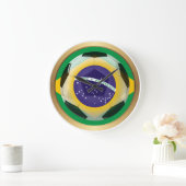 Grande Horloge Ronde Brésil / Brasil Soccer Ball (Maison)