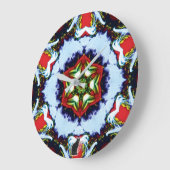 Grande Horloge Ronde Brindle Kaleidoscope (Angle)