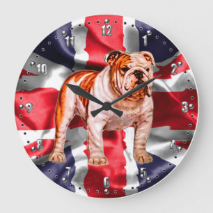 Grande Horloge Ronde British Bulldog Wall Clock