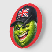 Grande Horloge Ronde British Union Jack cap wall clock (Angle)