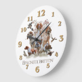 Grande Horloge Ronde Brittany Spaniel   (Angle)