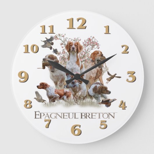 Grande Horloge Ronde Brittany Spaniel   (Recto)