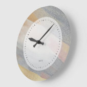 Grande Horloge Ronde Brosse à l'air chatoyant (Angle)