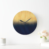 Grande Horloge Ronde Brosses dorées modernes (Maison)