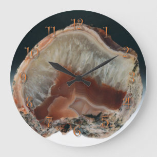 Grande Horloge Ronde Brown Agate