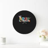 Grande Horloge Ronde Bruh Bunny Pâques mème mignon Pour Enfants _10 (Maison)