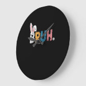 Grande Horloge Ronde Bruh Bunny Pâques mignonne mème pour les enfants _ (Angle)