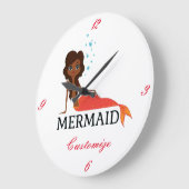 Grande Horloge Ronde Brunette sirène tonnerre-anse (Angle)
