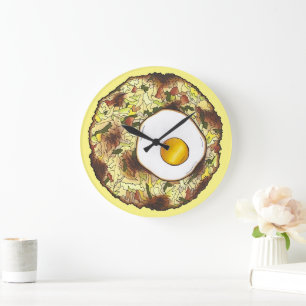 Grande Horloge Ronde Bubble et Squeak Brunch Royaume-Uni Cuisine alimen