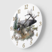 Grande Horloge Ronde Buck and bull wildlife (Angle)