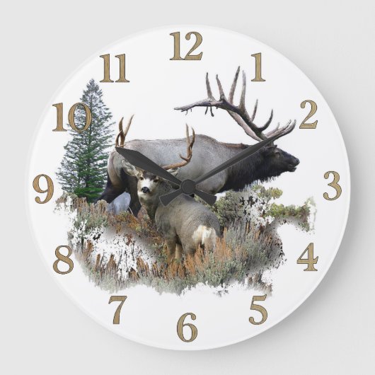 Grande Horloge Ronde Buck and bull wildlife (Recto)