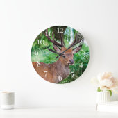 Grande Horloge Ronde Buck Deer (Maison)
