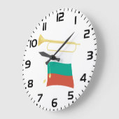 Grande Horloge Ronde Bulgarian Flag and Bugle (Angle)