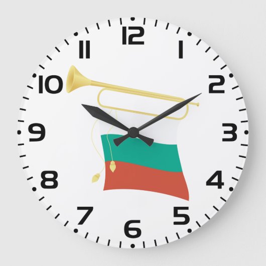 Grande Horloge Ronde Bulgarian Flag and Bugle (Recto)